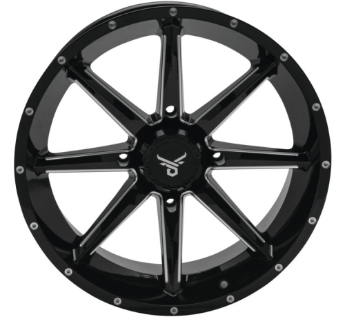 QuadBoss - QuadBoss Slicer Wheel - 18x7 - 4+3 - 4/137 - Gloss Black/Machined - 608590