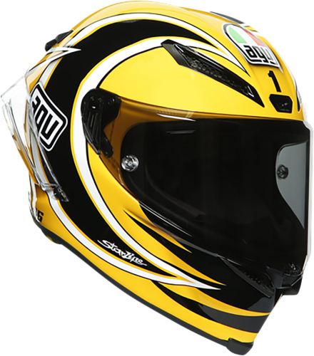 AGV - AGV Pista GP RR Laguna Seca 2005 Helmet - 216031D9MY00905 - White/Yellow/Black - Small