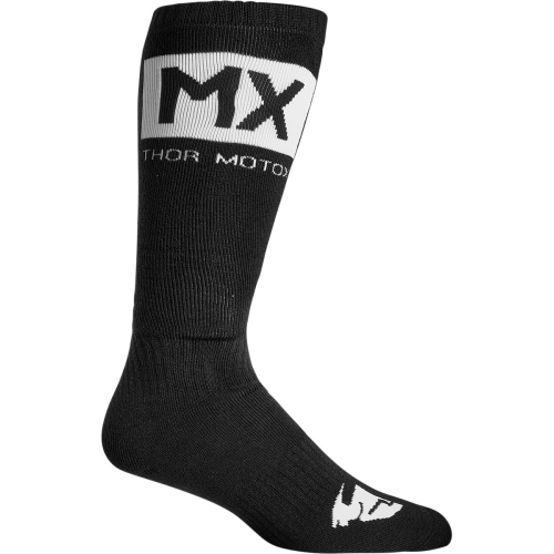 Thor - Thor Mx Solid Socks - 3431-0676 - Black/White - Lg-XL