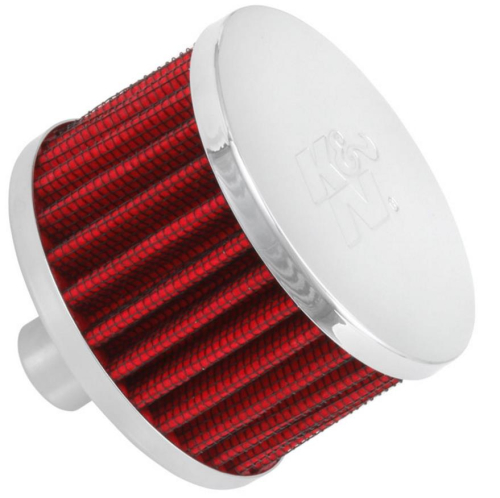 K&N Engineering - K&N Engineering Steel Base Crankcase Vent Filter - 3/4in. Vent - Chrome End Cap - 62-1160