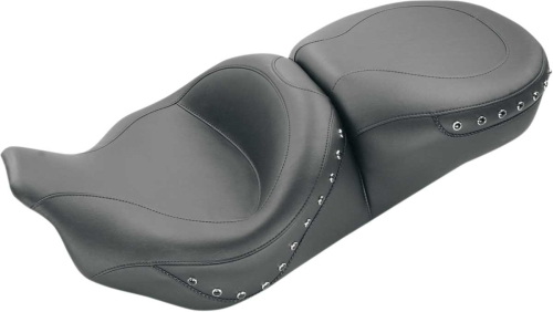 Mustang - Mustang 1-Piece Ultra Touring Seat - Smooth Style - Black Studs - 76039