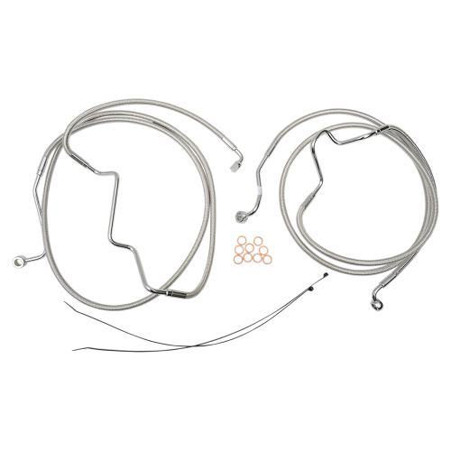 Magnum - Magnum Polished Stainless Designer Series Front Lower Brake Line Kit - AS57016