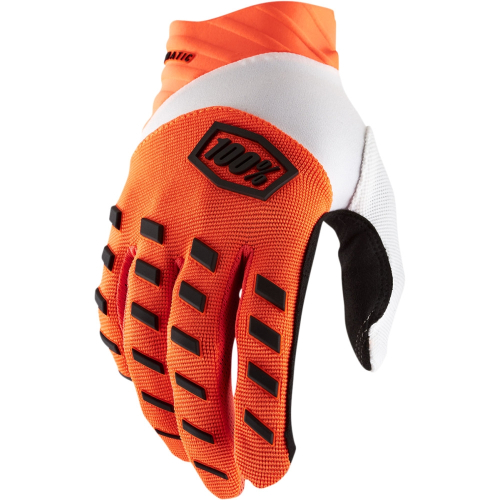 100% - 100% Airmatic Gloves - 10028-476-10 - Fluorescent Orange - Small