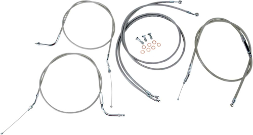 Baron Custom Accessories - Baron Custom Accessories Stainless Cable and Line Kit (+12in.) - BA-8022KT-12