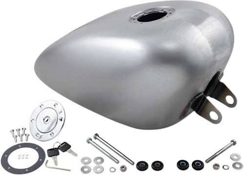 Drag Specialties - Drag Specialties Gas Tank With Chrome Aero-Style Gas Cap - 3.3 Gallon - Right Side Petcock - DS-390340