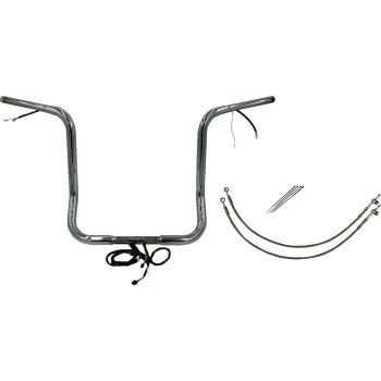 Fat Baggers, Inc. - Fat Baggers, Inc. 1-1/4in. Plug and Play EZ Install Round Top Handlebar Kit - Chrome - 902516
