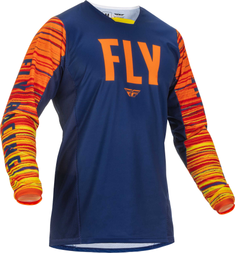 Fly Racing - Fly Racing Kinetic Wave Jersey - 375-521X - Navy/Orange - X-Large