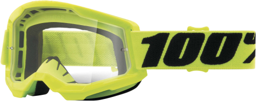 100% - 100% Strata 2 Goggles - 50421-101-04 - Fluo Yellow / Clear Lens - OSFA