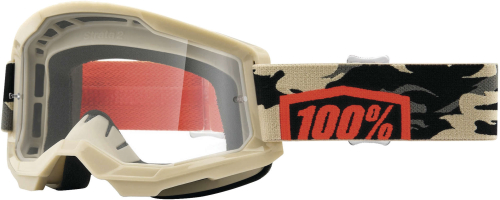 100% - 100% Strata 2 Kombat Goggles - 50421-101-10 - Kombat / Clear Lens - OSFA