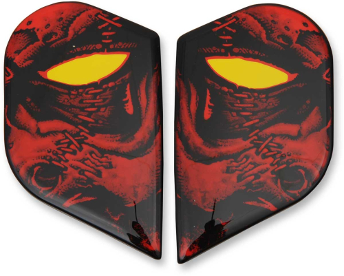 Icon - Icon Side Plates for Alliance GT Helmets ΓÇö Horror Red - 0133-0999