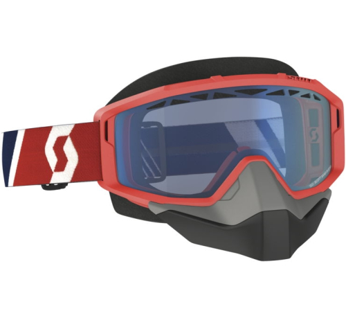 Scott USA - Scott USA Primal Snowcross Goggles - 278606-1228107 - Red/Blue / Blue Lens - OSFM