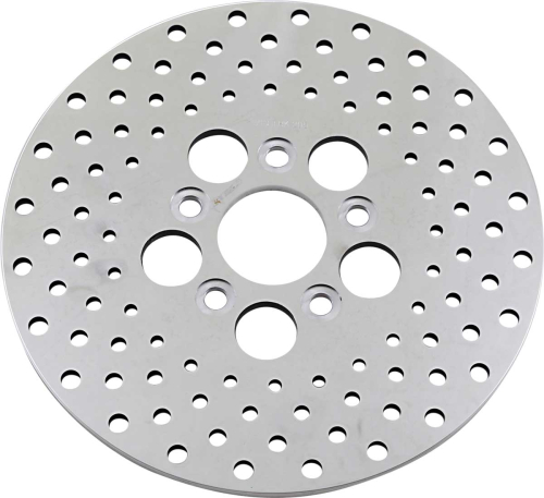Drag Specialties - Drag Specialties Polished Stainless Steel Drilled Brake Rotor - 060173ASP-BC647