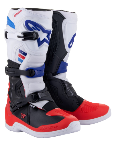Alpinestars - Alpinestars Tech 3 Boots - 2013018-2307-10 - White/Red - 10