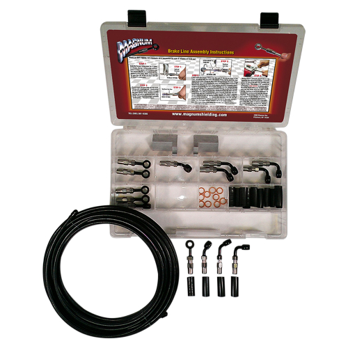 Magnum - Magnum Build Your Own Brake Line Basic Builder Kit - Black - 499005