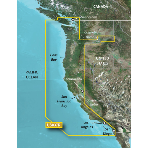 Garmin - Garmin BlueChart&reg; g3 Vision&reg; HD - VUS037R - Vancouver - San Diego - microSD&trade;/SD&trade;