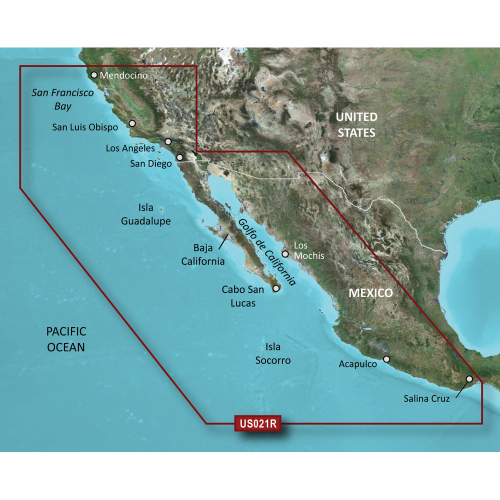 Garmin - Garmin BlueChart&reg; g2 HD - HXUS021R - California - Mexico - microSD&trade;/SD&trade;