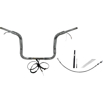 Fat Baggers, Inc. - Fat Baggers, Inc. 1-1/2in. Plug and Play EZ Install Round Top Handlebar Kit - Chrome - 812412