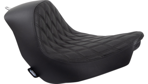 Drag Specialties - Drag Specialties Solo Seat -  Double Diamond - Black with Black Stitching - 0802-1513
