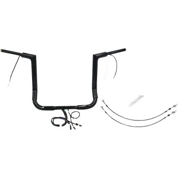 Fat Baggers, Inc. - Fat Baggers, Inc. 1-1/2in. Plug and Play EZ Install Flat Top Handlebar Kit - Black - 601214-B