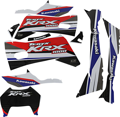 DCOR - DCOR Graphic Kit - Monster Energy Kawasaki, Red/ White/Blue (2-Door) - 20-20-292