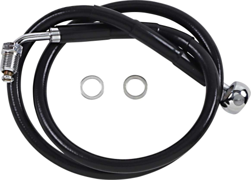 Drag Specialties - Drag Specialties Extended Stainless Steel Front Brake Line Kit - Black Vinyl Coated - 29-1/2in. - 1741-5810