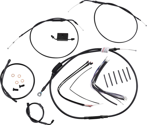 Burly Brand - Burly Brand T-Bar Cable and Brake Line Kit - 14in. - B30-1267