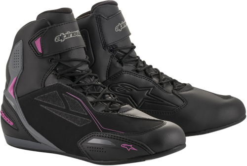 Alpinestars - Alpinestars Stella Faster-3 Drystar Womens Riding Shoes - 25409191139-8 - Black/Fuchsia - 8