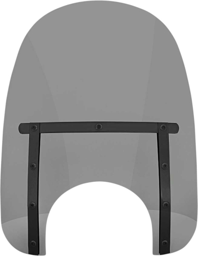 Memphis Shades - Memphis Shades Memphis Slim Windshield (9in. Cutout) - 17in. - Night Shades Black Smoke - MEB42212