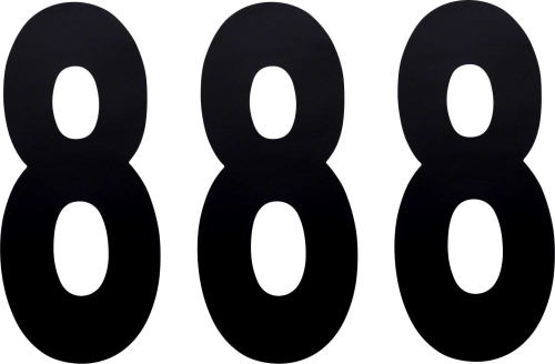 Factory Effex - Factory Effex Standard Numbers 8in. - Black - No. 8 - 02-4478