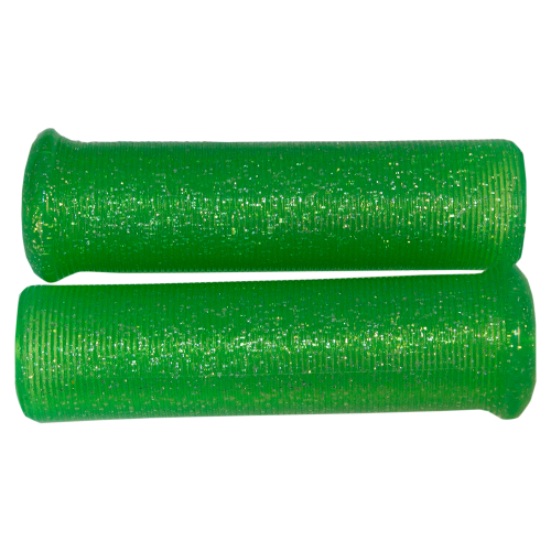 Emgo - Emgo Star Fire Flake Grips for 7/8in. Handlebars - Green - 42-21126
