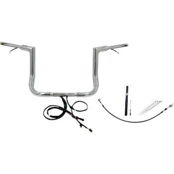 Fat Baggers, Inc. - Fat Baggers, Inc. 1-1/2in. Plug and Play EZ Install Flat Top Handlebar Kit - Chrome - 612012