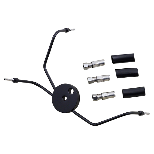 Magnum - Magnum Build Your Own Brake Line - Black Chrome Brake Tee for Touring Models - Black Stainless Steel - 493003