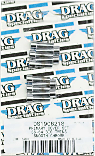 Drag Specialties - Drag Specialties Socket-Head Primary Cover Bolt Set - Smooth - Chrome - MK159S