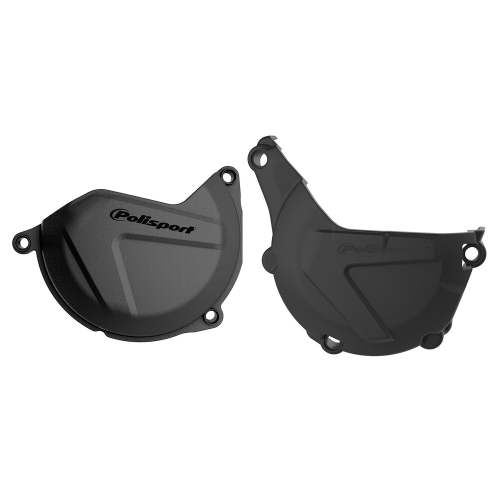 Polisport - Polisport Clutch/Ignition Cover Kit - Black - 90988