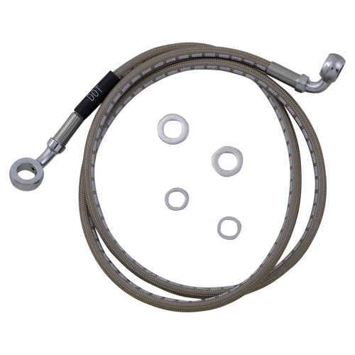 Russell - Russell Braided Front Brake Line Kit - 43in. Upper Length - Stainless - R08753DS