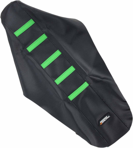 Moose Racing - Moose Racing Ribbed Seat Cover - Black/Green Ribbed - KXF25006-334RT