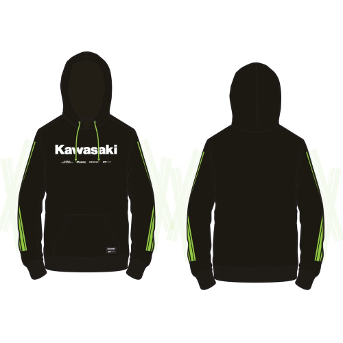 DCOR - DCOR Kawasaki Racing Sweatshirt - 85-206-2 - Black - Medium
