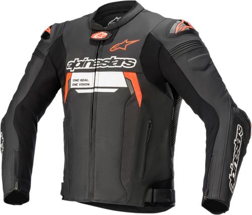 Alpinestars - Alpinestars Missile V2 Ignition Leather Jacket - 3100222-1030-52 - Black/Red - 52
