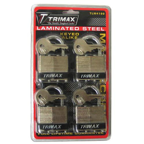 Trimax - Trimax Laminated Solid Steel Padlocks - TLM4100