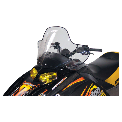 Powermadd - Powermadd Cobra Windshield - 14.5in. - Tint/Black - 13040