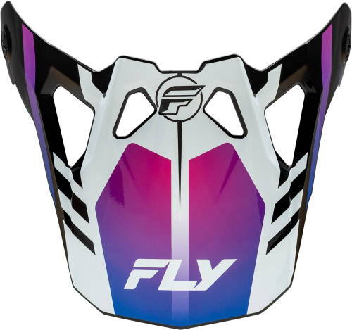 Fly Racing - Fly Racing Visor for Formula CP Krypton Helmets - White/Black/Purple - Youth Lg/Adult Sm - 73-0048