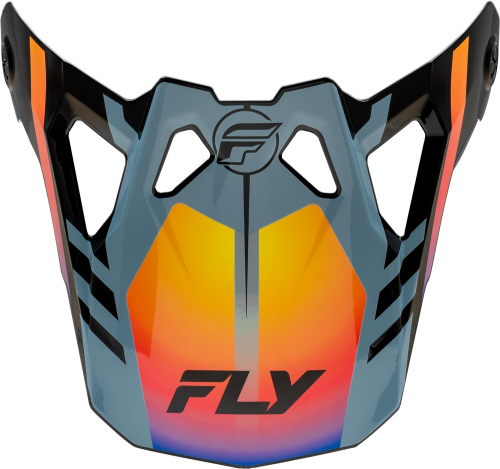 Fly Racing - Fly Racing Visor for Formula CP Krypton Helmets - Gray/Black/Electric Fade - XL/2XL - 73-0047