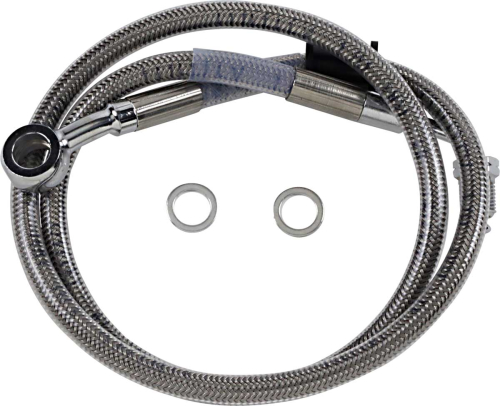 Drag Specialties - Drag Specialties Extended Stainless Steel Front Brake Line Kit - Clear Coated - 30-3/4in. - 1741-5790