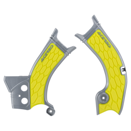 Acerbis - Acerbis X-Grip Frame Guards - Gray/Yellow - 2686601120