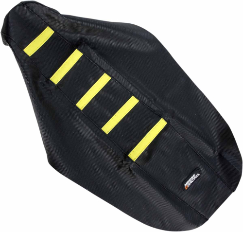 Moose Racing - Moose Racing Ribbed Seat Cover - Black/Yellow Ribbed - RMZ45005-331RT