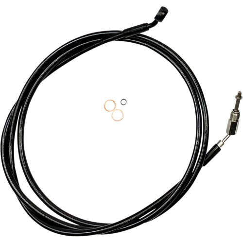 Magnum - Magnum XR Stainless Hydraulic Clutch Line - +8in. - +10in. - Black/Black Fittings - SBB0111-76
