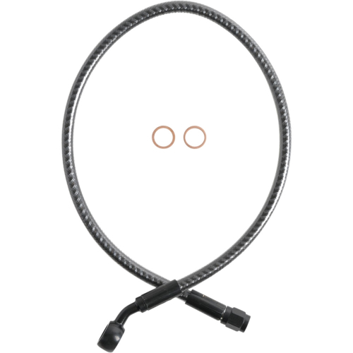 Magnum - Magnum Karbonfibr Designer Series ABS Front Upper Brake Line - 10mm,35deg. Banjo - 21in - 77121