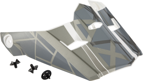 G-Max - G-Max Visor with Screws for MX-46 Mega Helmets - Matte White/Silver - XS-Sm - G046921