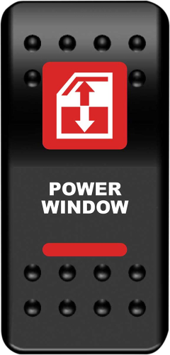 Moose Utility - Moose Utility Rocker Switch - Power Window - Red - 2106-0574