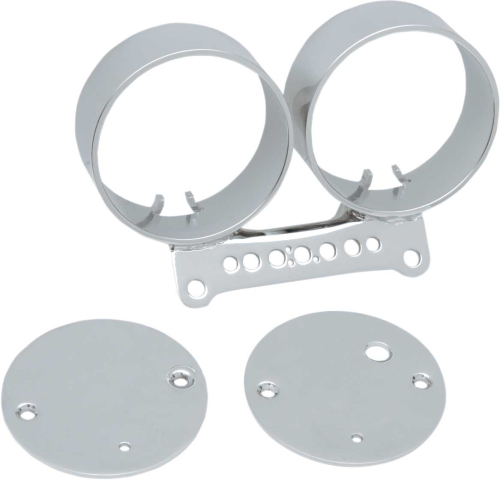 Drag Specialties - Drag Specialties Gauge Bracket - Dual - Chrome - 2210-0198